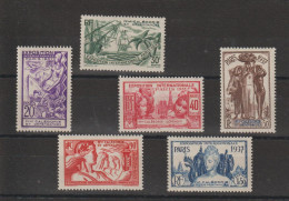 Nouvelle Calédonie 1937 Expo Paris 166-171, 6 Val * Charnière MH - Unused Stamps