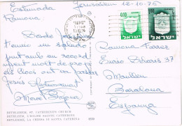 54247. Postal Aerea JERUSALEM (israel) 1976. Iglesia Santa Catherina De Bethlehem - Cartas & Documentos