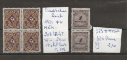 TIMBRE D ALLEMAGNE  DEUTSCHES REICH 1922 NEUF**MNH 1923  Nr 208 X4 W +1 PAIRE 325  COTE 28.40 € € - 1922-1923 Emissioni Locali