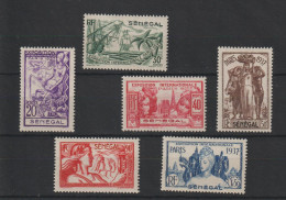 Sénégal 1937 Expo Paris 138-143 6 Val * Charnière MH - Neufs