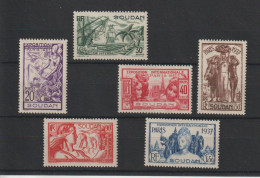 Soudan 1937 Expo Paris 93-98, 6 Val * Charnière MH - Unused Stamps