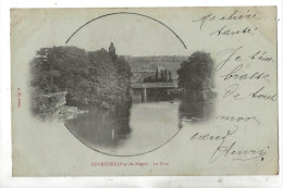 Courpière (63) : Le Pont En Fer Sur La Dore En 1902 (CP Pionnière) PF. - Courpiere