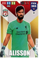 34 Alisson - Liverpool - Carte Panini FIFA 365 2020 Adrenalyn XL Trading Cards - Trading Cards