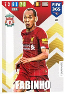 41 Fabinho - Liverpool - Carte Panini FIFA 365 2020 Adrenalyn XL Trading Cards - Trading Cards