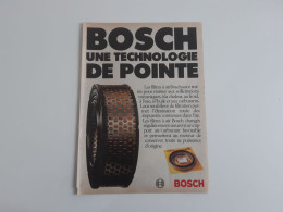 Filtre à Air Bosch - Publicité De Presse Automobile - Altri & Non Classificati