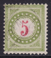 Schweiz: Portomarke SBK-Nr. 17EIIN (Rahmen Hellolivgrün, Wertziffer Karminrot, Type II, 1894-1896) - Impuesto