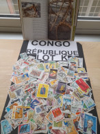 CONGO VRAC 40 G LOT K  DECOLLES, MODERNES, GRANDS 刚果散装 40 克 定时、现代、大号 LARGE ON PAPER MIX - Lots & Kiloware (max. 999 Stück)