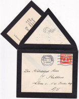 Envelop Met Kaartje 6 Jan 1925 's Gravenjhage (flier Macjhine 4 Golflijnen) - Poststempels/ Marcofilie