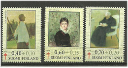 Finland  1975 Tuberculosis Control: Painting. Ellen Theslef, Maria Wiik, Helene Schjerfbeck, Mi 771-773,MNH(**) - Neufs