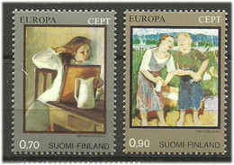 Finland  1975 Europa: Paintings Of  Magnus Knut Enckell  And Tyko Konstantin Sallinen, Mi 764-765,MNH(**) - Neufs