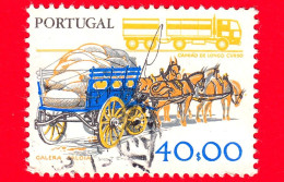 PORTOGALLO - Usato - 1979 - Strumenti Di Lavoro - Carretto - Camion - Peasant Cart And Lorry - 40.00 - Used Stamps