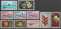 COMORES - 1969 - ANNEE COMPLETE Avec POSTE AERIENNE (SAUF N°55) - YVERT N°50/54 + A25/29 ** MNH - COTE = 76.5 EUR. - Nuovi