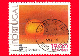 PORTOGALLO - Usato - 1979 - Posta Aerea - 35° Anniversario Della TAP - Jet Che Vola Oltre Il Sole - 19.00 - Usado