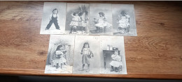CPA Série " Souvenirs De Jeunesse " 7 Cartes Avec Texte De A.Gaboriaud 1904, Enfants, Mode,poupées...(S-09-24) - Collezioni & Lotti