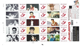 COB N° 3182 : Feuille Entière De 15 Timbres Sans Indication De Valeur Avec Validité Permanente; Duostamp Elvis. - 1991-2000