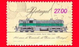 PORTOGALLO - Usato - 1981 - 125 Anni Della Ferrovia In Portogallo - Locomotiva Diesel Alco 1500, 1948 - 27 - Usati