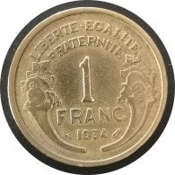 Monnaie France -  1934 - 1 Franc Morlon Cupro-aluminium - 1 Franc