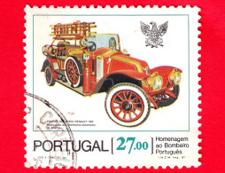 PORTOGALLO - Usato - 1981 - Omaggio Ai Pompieri Portoghesi - Vigili Del Fuoco - Pompa Antincendio Renault, 1914 - 27.00 - Usado