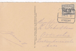 Ansicht Putten  3 Aug 1936 Zwolle Utrecht E1 (spoor Bloksstempel) - Poststempels/ Marcofilie