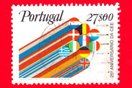 PORTOGALLO - Usato - 1982 - 25° Anniversario Della CEE - Unione Europea - Contratto Romano - 27.00 - Oblitérés