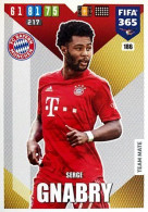 186 Serge Gnabry - FC Bayern München - Carte Panini FIFA 365 2020 Adrenalyn XL Trading Cards - Trading Cards