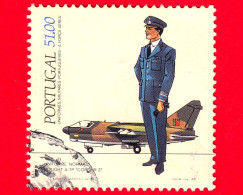 PORTOGALLO - Usato - 1984 - Uniformi Militari Portoghesi - Aeronautica - Corsair II - 51.00 - Used Stamps