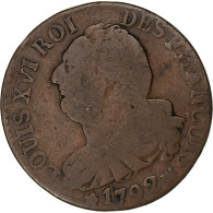 France, Louis XVI, 6 Deniers, 1792 / AN 4, Marseille, Cuivre, TB, Gadoury:8 - Sonstige & Ohne Zuordnung