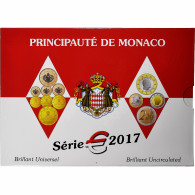 Monaco, Albert II, Coffret 1c. à 2€, BU, 2017, MDP, FDC - Monaco