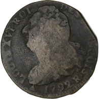 France, Louis XVI, 2 Sols François, 1792/1 / AN 4, Orléans, Triangle, Métal - Altri & Non Classificati
