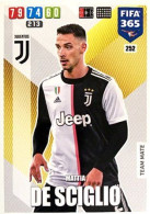 252 Mattia De Sciglio - Juventus - Carte Panini FIFA 365 2020 Adrenalyn XL Trading Cards - Trading Cards