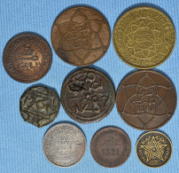 Maroc / Morocco • Lot 9x • Including Scarcer Coins & Silver Coin • See Details •  [24-231] - Marocco