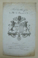 Ex-libris Héraldique Illustré Vers 1800 - GIROD DE TREMONT - Exlibris