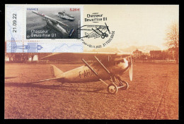 FRANCE (2022) Carte Maximum Card - Avion Chasseur Dewoitine D1, Poste Aerienne, Fighter Aircraft 1922 - TOULOUSE - 2020-…