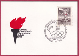 Österreich 1392 Sonderstempel Auf Karte, Fackellauf - Innsbruck 24. 6. 1972 (Nr.10.001) - Cartas & Documentos