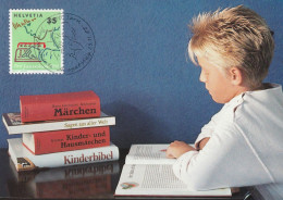 Zwitserland 1998, Unused Card, School Child Reading - Cartes-Maximum (CM)