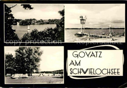 72633041 Goyatz Panorama Badestrand Wachturm Campingplatz Handabzug Schwielochse - Goyatz