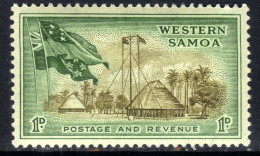 Western Samoa 1952 QE2 1d Native Houses & Flags Umm SG 220 ( L1450 ) - Samoa