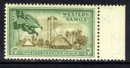 Western Samoa 1952 QE2 1d Native Houses & Flags Umm SG 220 ( F703 ) - Samoa