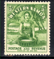 Western Samoa 1935 KGV 1/2d Green Samoen Girl MM SG 180 ( M1242 ) - Samoa