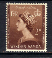 Western Samoa 1953 QE2 2d Brown Coronation MM SG 229 ( M1473 ) - Samoa