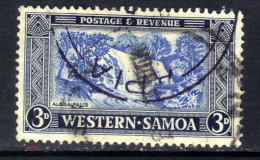 Western Samoa 1952 QE2 3d Indigo & Blue Malifa Falls Used SG 222 ( M1047 ) - Samoa