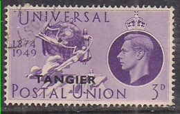 Tangier 1949 KGV1 3d Violet Ovpt GB 75th UPU Used SG 277 ( G680 ) - Morocco Agencies / Tangier (...-1958)