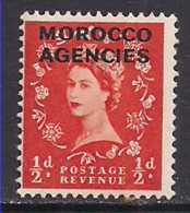 Morocco Agencies 1952 - 55 QE2 1/2d GB Wilding Umm SG 101 ( J919 ) - Morocco Agencies / Tangier (...-1958)