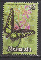 Malaysia 1970 QE2 $2 Butterfly Brookiana Used SG 69 ( F8 ) - Malaysia (1964-...)