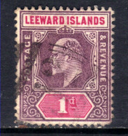 Leeward Islands 1902 KEV11 1d Purple & Carmine Used SG 21 ( G47 ) - Leeward  Islands