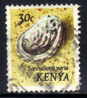 Kenya 1971 - 74 QE2 30ct Shells Sanhaliotis Vario Used SG 40 ( F286 ) - Kenya (1963-...)