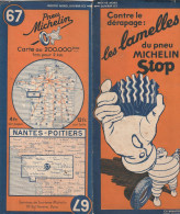 CARTE MICHELIN N° 67  .  NANTES - POITIERS - Carte Stradali