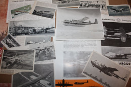 Lot De 225g D'anciennes Coupures De Presse Et Photo De L'aéronef Britannique Armstrong Whitworth AW-650 "Argosy" - Luchtvaart