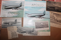 Lot De 16g D'anciennes Coupures De Presse De L'aéronef Britannique Armstrong Whitworth "Apollo" - Aviación