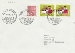 Zwitserland 1984, Letter Sent To Alfter-Impekoven, Germany, Spec. Stamped Maienfeld, Heidis Heimat - Briefe U. Dokumente